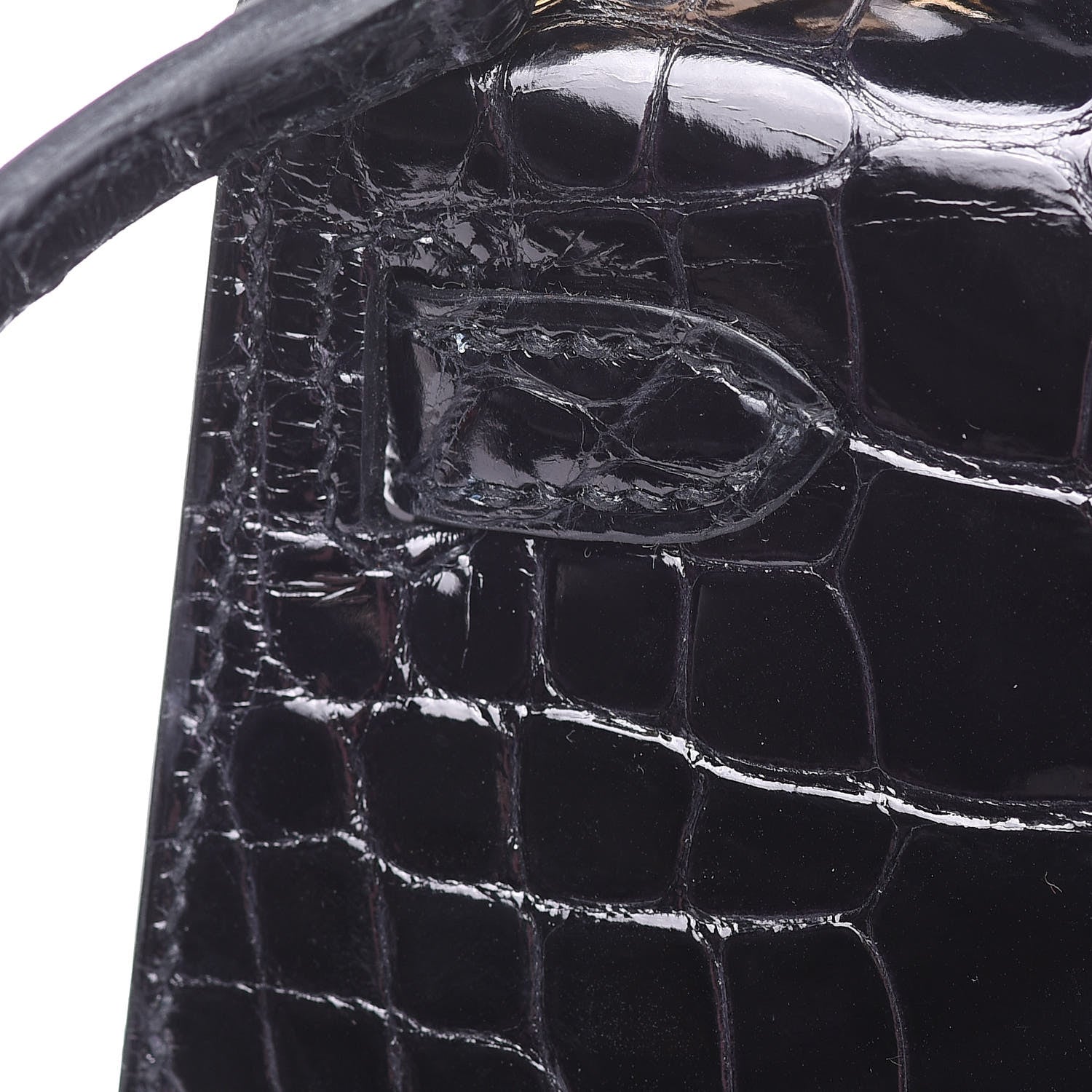 Hermes Shiny Alligator Mini Kelly Sellier 20 Black 16 of 37