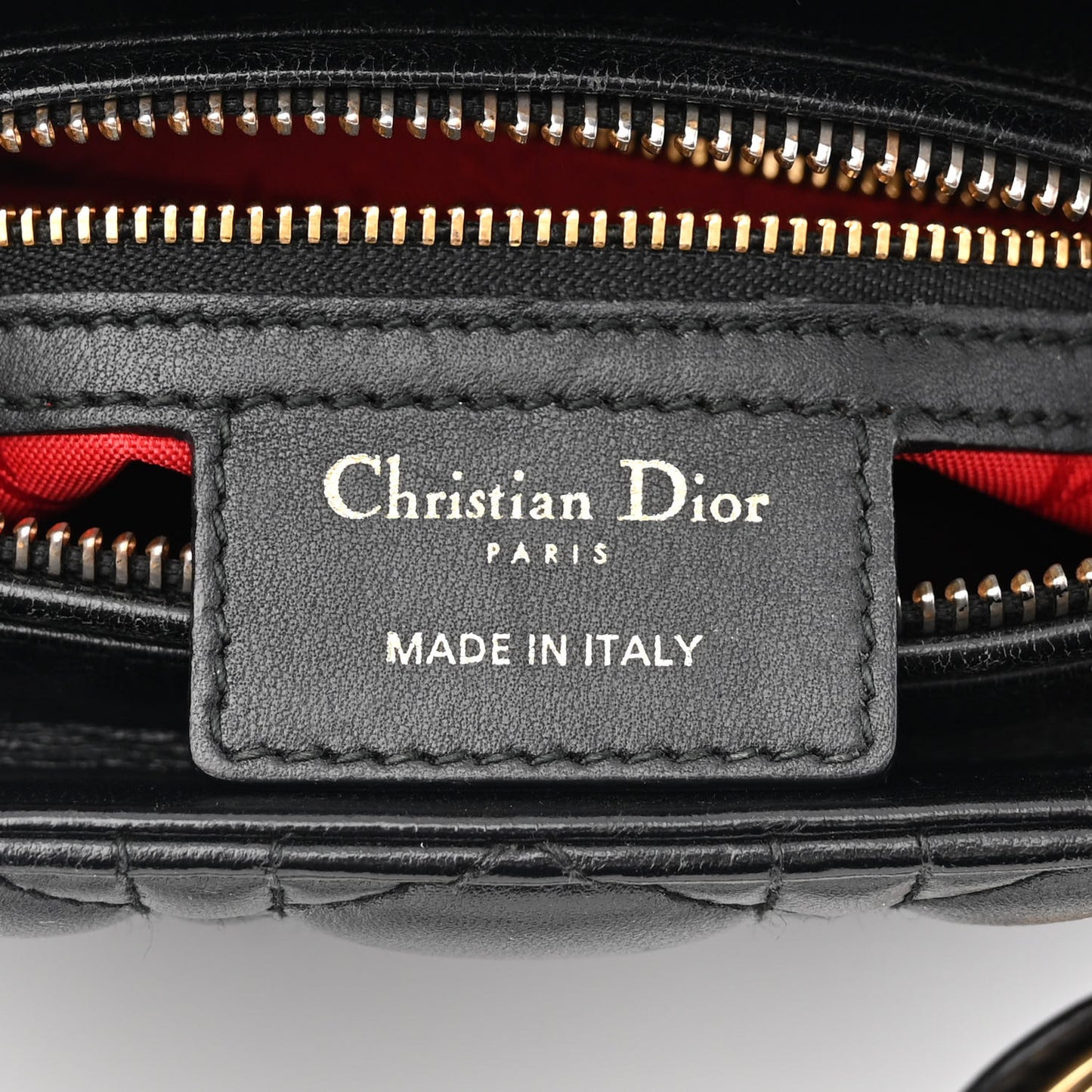 Lambskin Cannage Medium Lady Dior Black