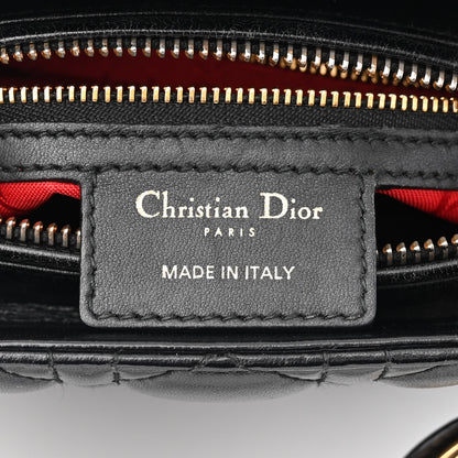 Christian Dior Lambskin Cannage Medium Lady Dior Black 6 of 15
