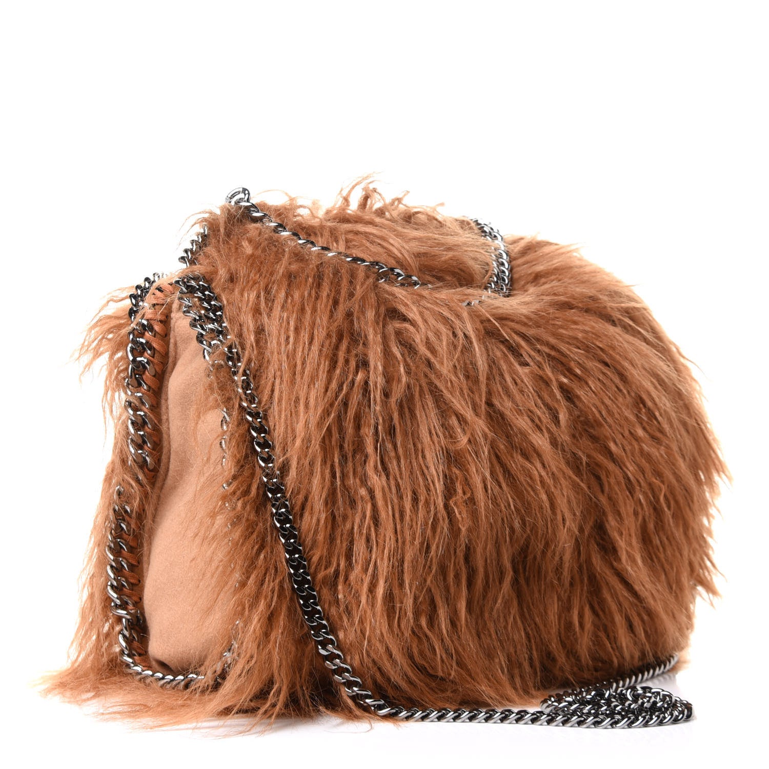 Stella McCartney Eco Fur Mini Falabella Tote Camel 2 of 8