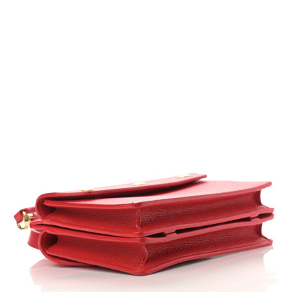 Burberry Grainy Calfskin Mini Title Bag with Pocket Detail Red 3 of 10
