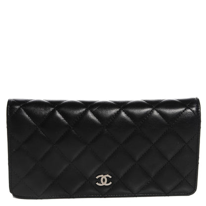 Chanel Lambskin Quilted Yen Wallet Black 1 of 8