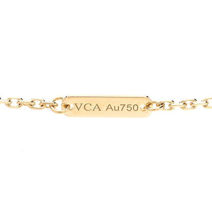 Van Cleef & Arpels 18K Yellow Gold Mother of Pearl Vintage Alhambra Pendant Necklace 5 of 6