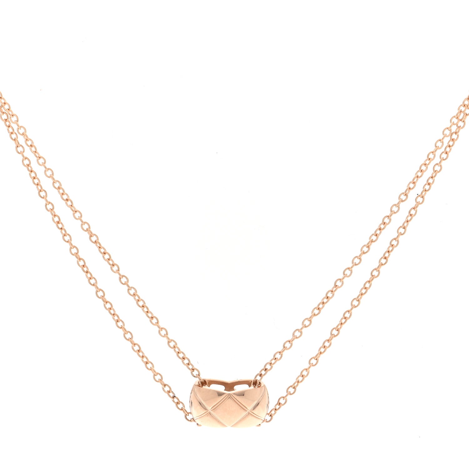 Chanel 18K Beige Gold Coco Crush Pendant Necklace 1 of 6