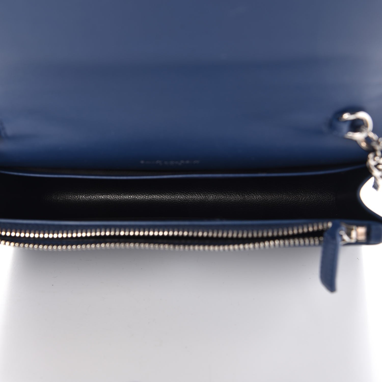 Saint Laurent Smooth Calfskin Classic Monogram Kate Tassel Chain Wallet Denim 5 of 7