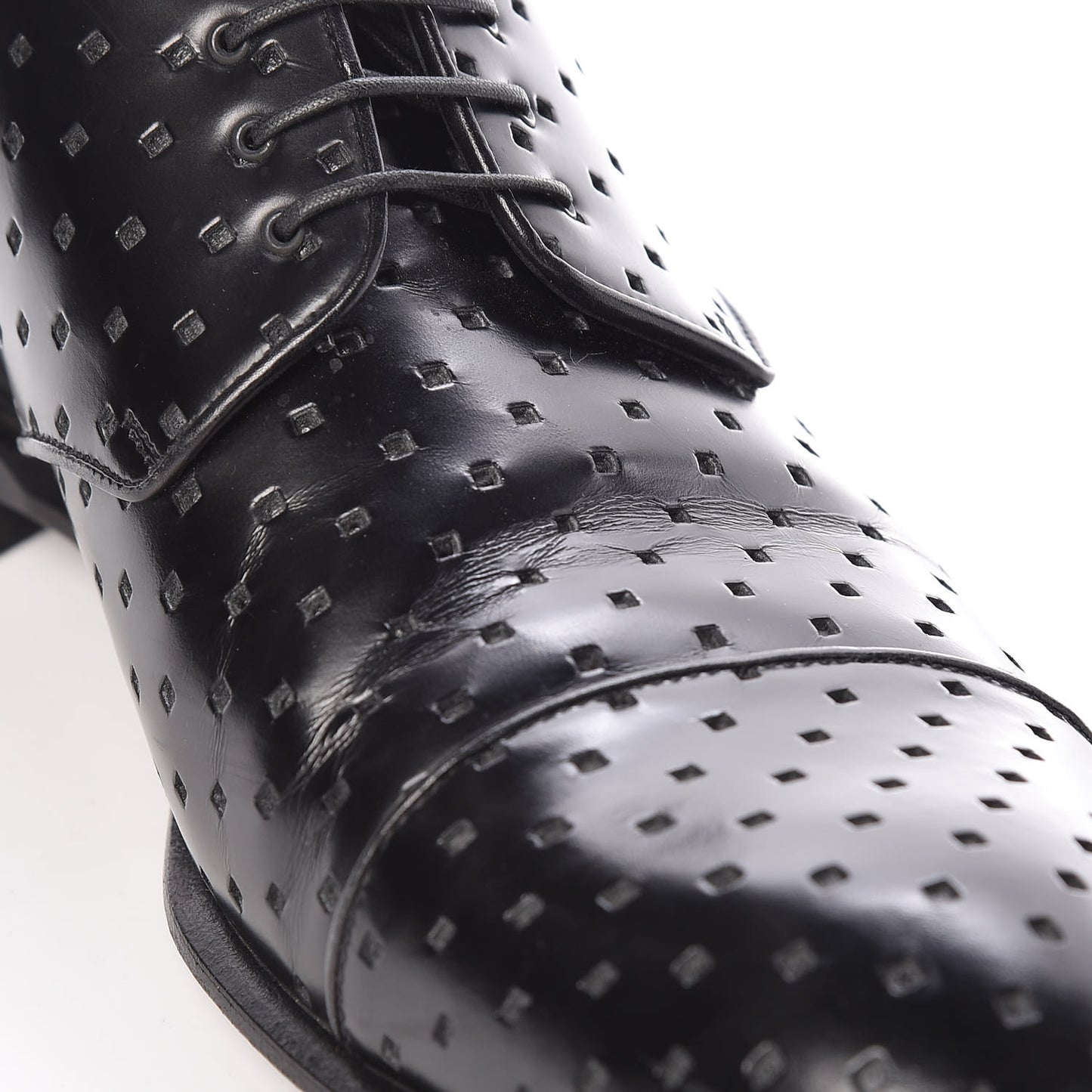 Calfskin Mens Mulholland Derby Lace Up Shoes 8 Black