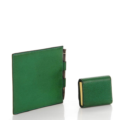 Hermes Chevre Note Pad Set Vert Clair 3 of 9