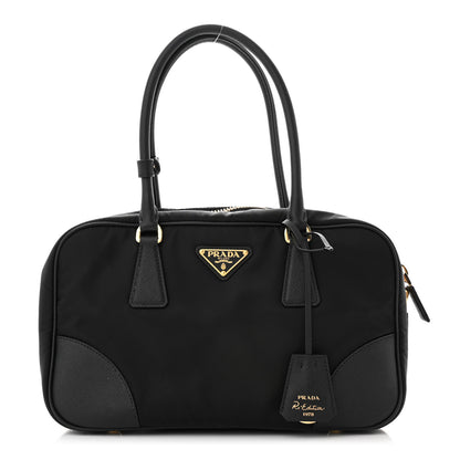 Prada Re-Nylon Saffiano Large Re-Edition 1978 Two Handle Bag Black 1 of 10