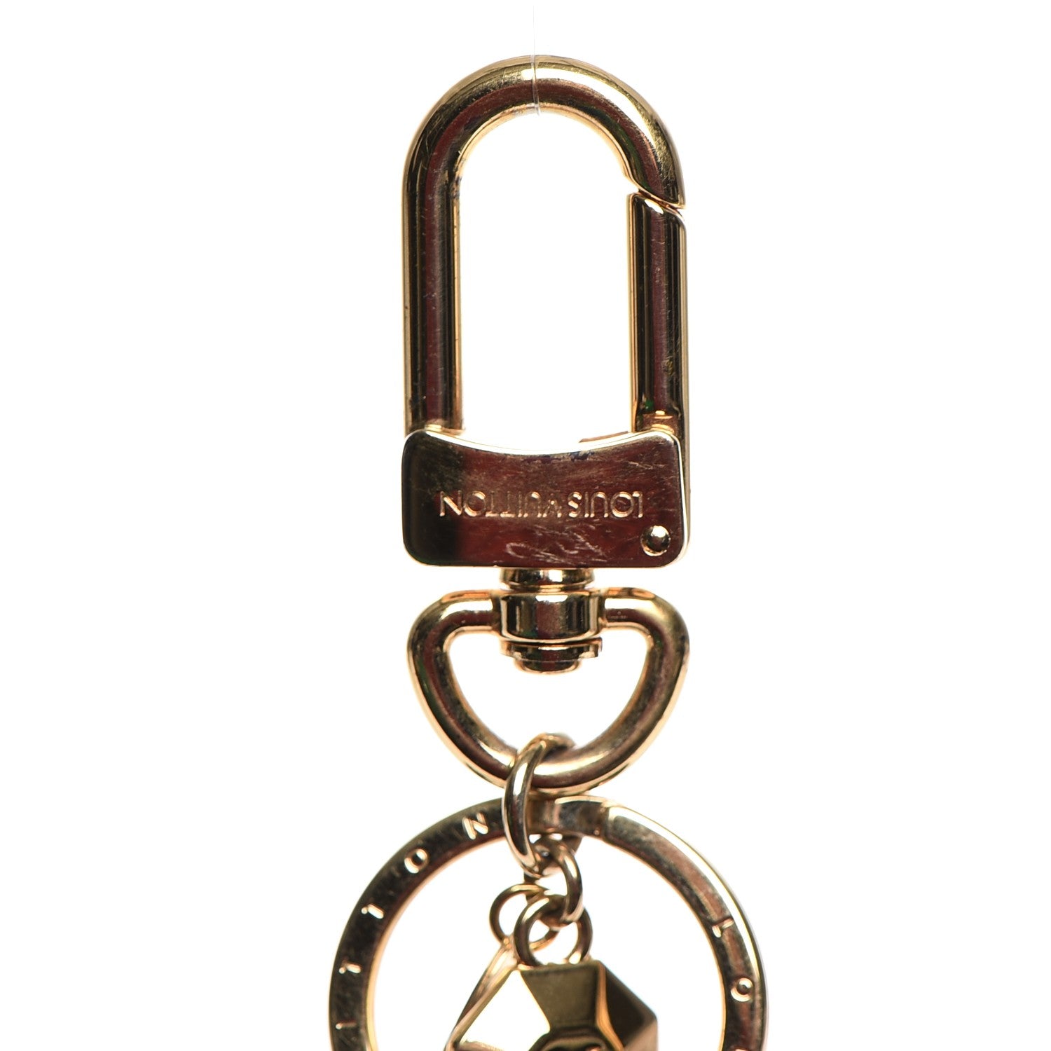 Louis Vuitton LV Facettes Bag Charm Key Holder Gold 3 of 6