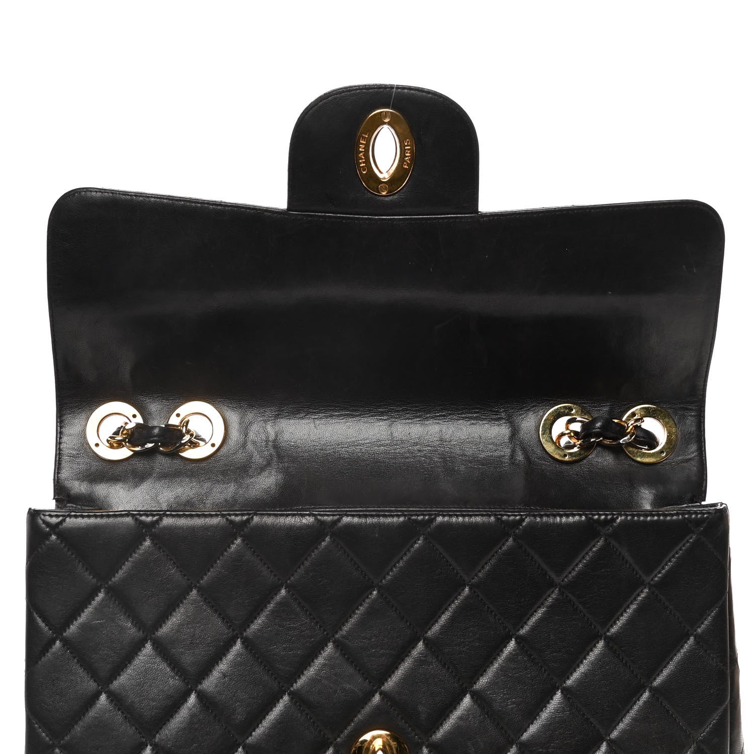 Chanel Lambskin Quilted XL Jumbo Single Flap Black 11 of 21