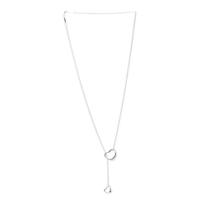 Tiffany Sterling Silver Elsa Peretti Open Heart Lariat Necklace 3 of 4