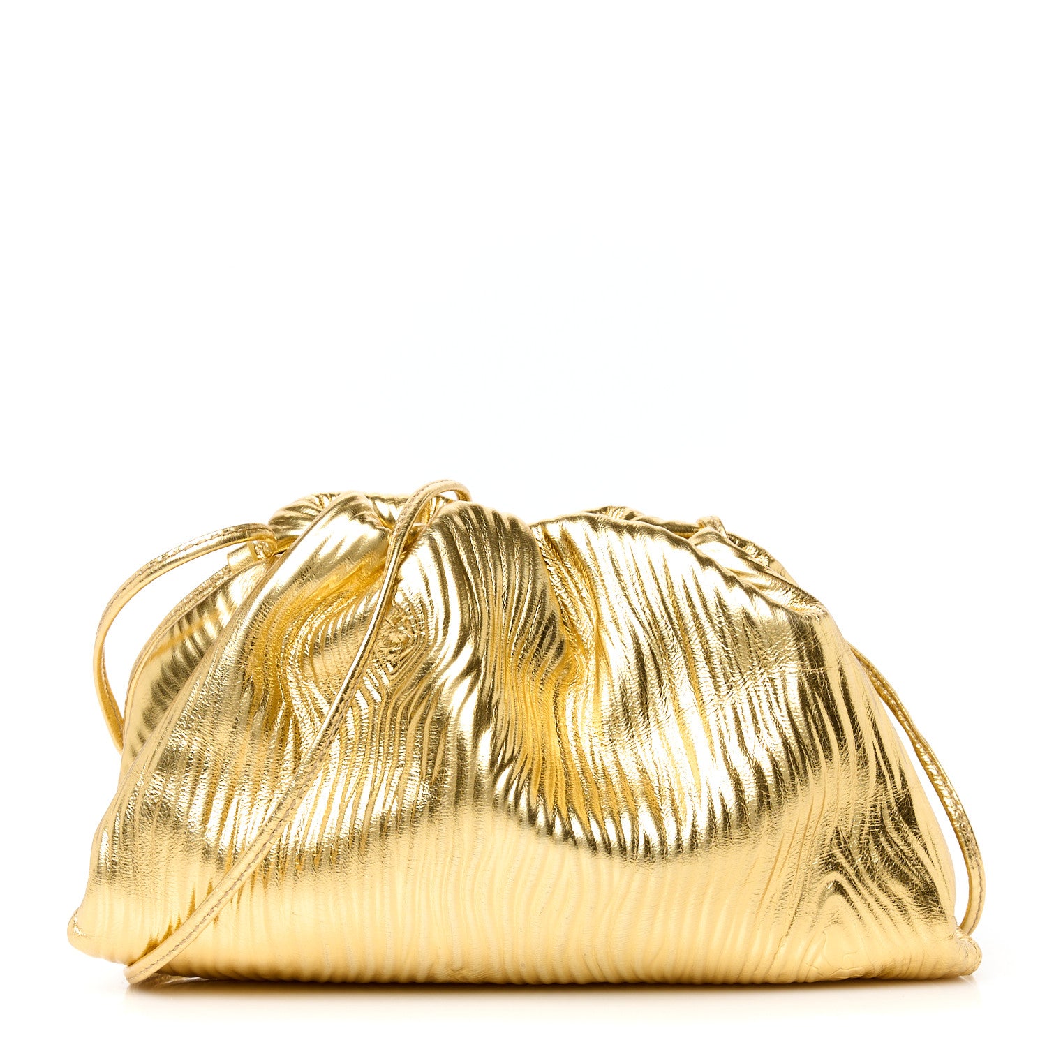Bottega Veneta Metallic Bark Calfskin The Mini Pouch Gold 1 of 11