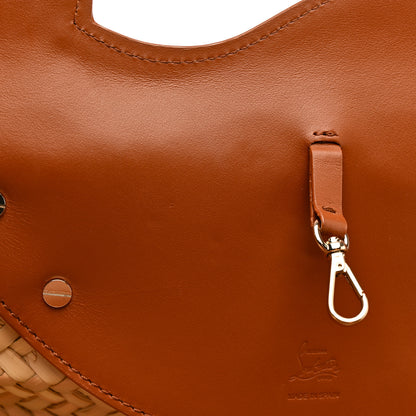 Christian Louboutin Raffia Calfskin Biloumoon Tote Natural Cuoio 10 of 13