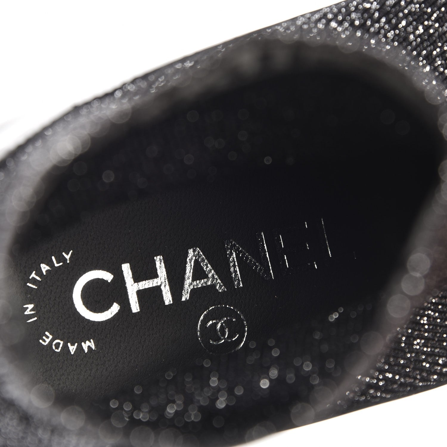 Chanel Fabric Patent Short Boots 39 Dark Grey Black 7 of 8