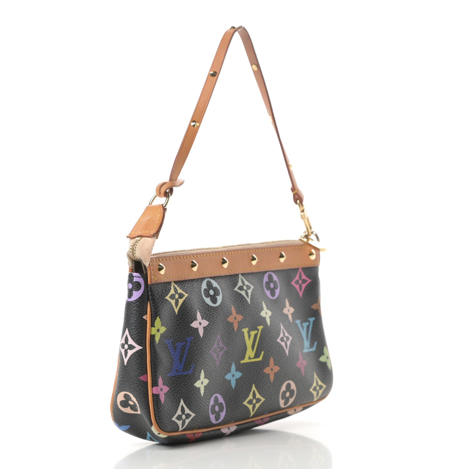 Louis Vuitton Monogram Multicolor Pochette Accessories Black 3 of 11