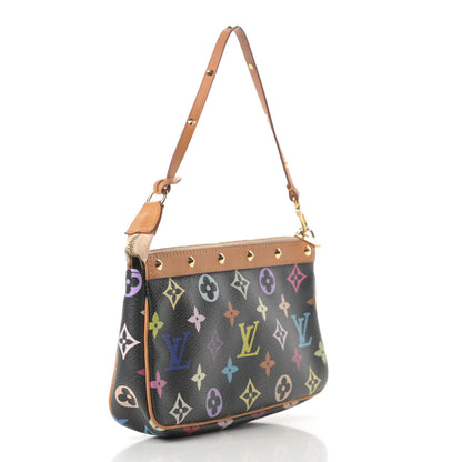 Louis Vuitton Monogram Multicolor Pochette Accessories Black 3 of 11