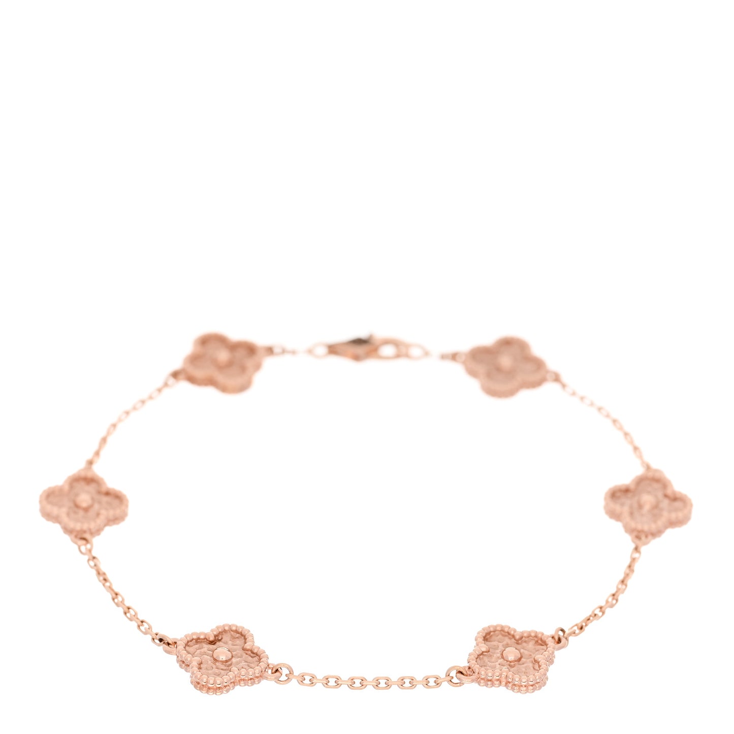 VAN CLEEF &amp; ARPELS 18K Rose Gold 6 Motifs Sweet Alhambra Bracelet
