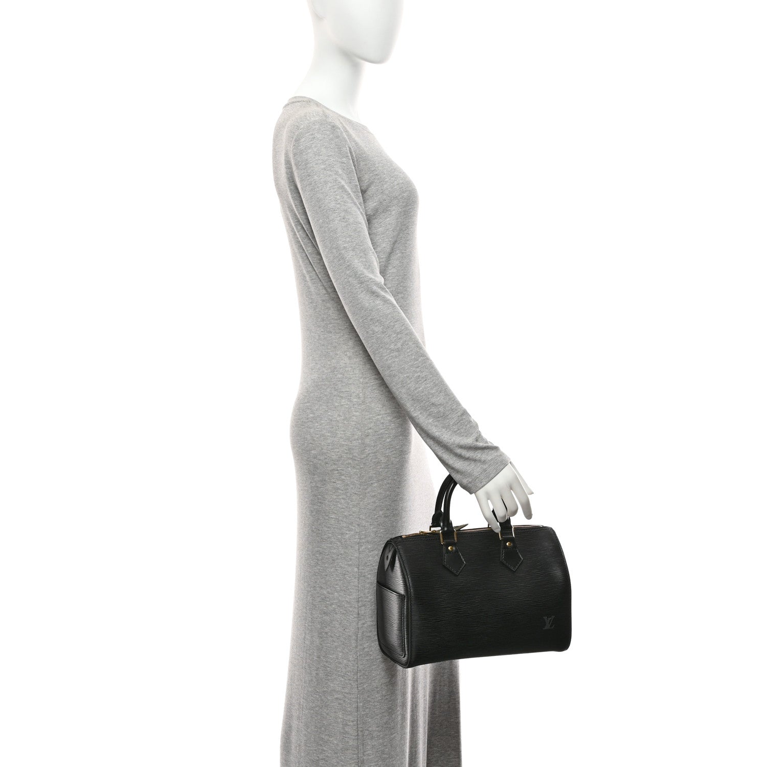 Louis Vuitton Epi Speedy 25 Black 2 of 10