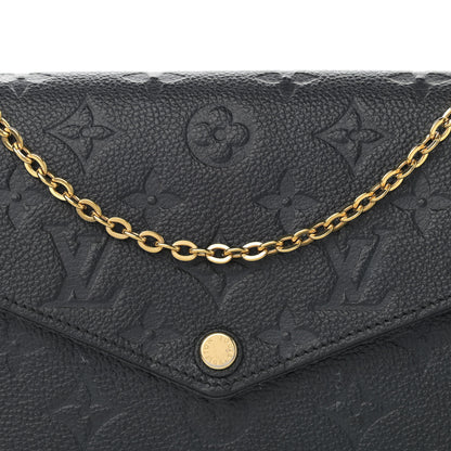 Louis Vuitton Empreinte Pochette Felicie Chain Wallet Black 8 of 10