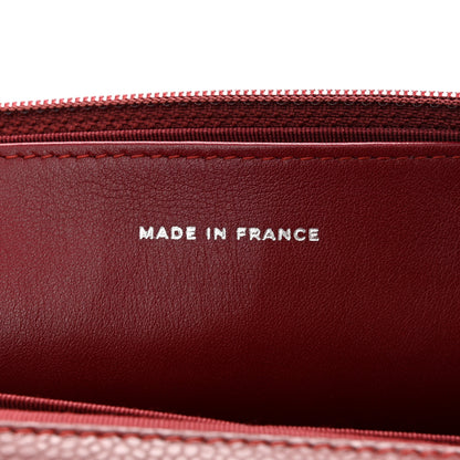 Chanel Caviar Quilted Wallet on Chain WOC Dark Red 7 of 13