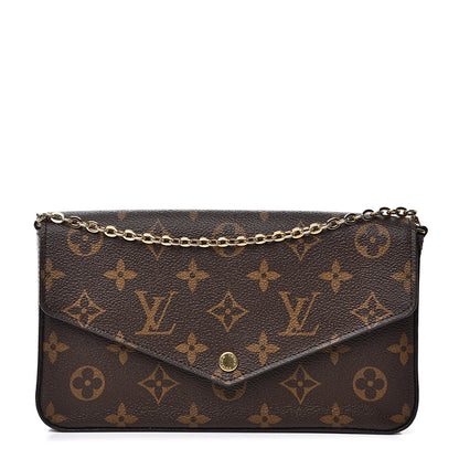 Louis Vuitton Monogram Pochette Felicie Chain Wallet Fuchsia 1 of 11