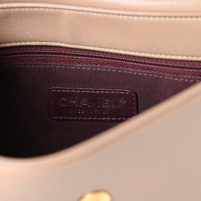 Chanel Sheepskin Quilted Vintage Mademoiselle Flap Beige 6 of 10