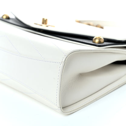 Chanel Calfskin Chevron Quilted Medium Casual Trip Flap White 10 of 10