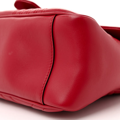Gucci Calfskin Matelasse Small GG Marmont Top Handle Shoulder Bag Hibiscus Red 10 of 15