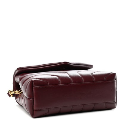 Saint Laurent Calfskin Y Quilted Monogram Toy Loulou Monogram Crossbody Bag Rouge 3 of 4