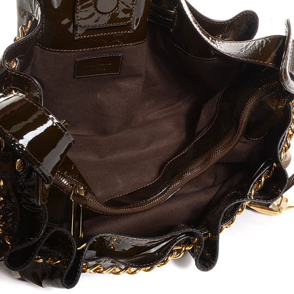 Burberry Patent House Check Margaret Bag Brown 5 of 10