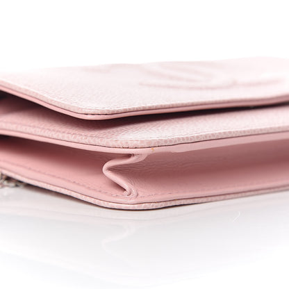Chanel Caviar Timeless CC Wallet On Chain WOC Pink 10 of 12