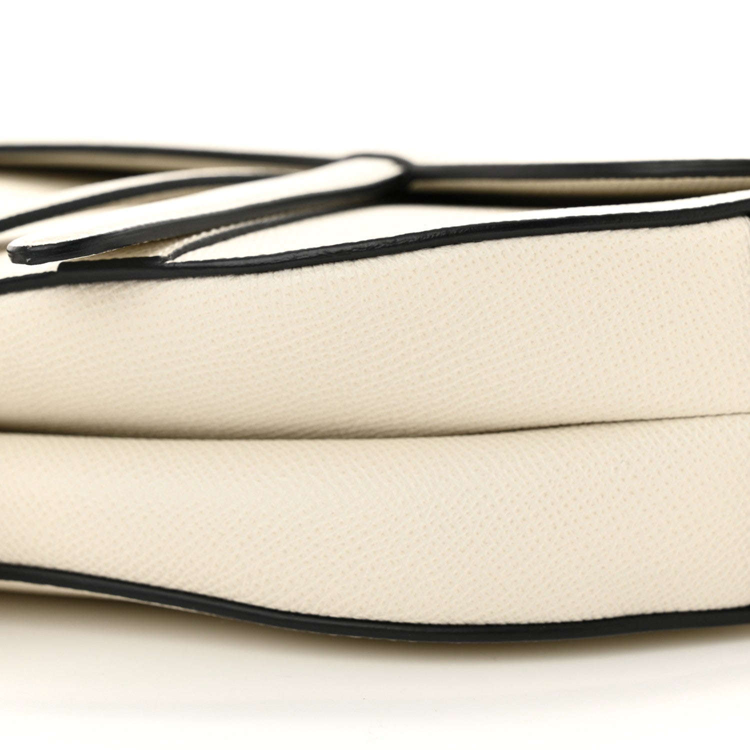 Christian Dior Grained Calfskin Saddle Bag White 10 of 11