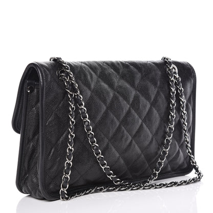 Chanel Caviar Quilted Large French Riviera Flap Black 3 of 13