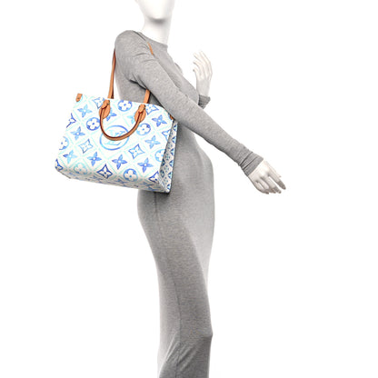Louis Vuitton Monogram Tiles By The Pool Onthego MM Lagoon Blue 2 of 9