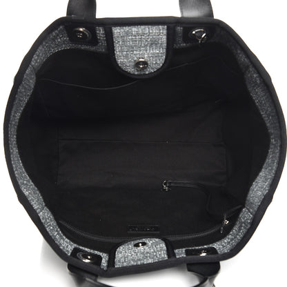 Chanel Canvas Large Deauville Tote Charcoal 6 of 8