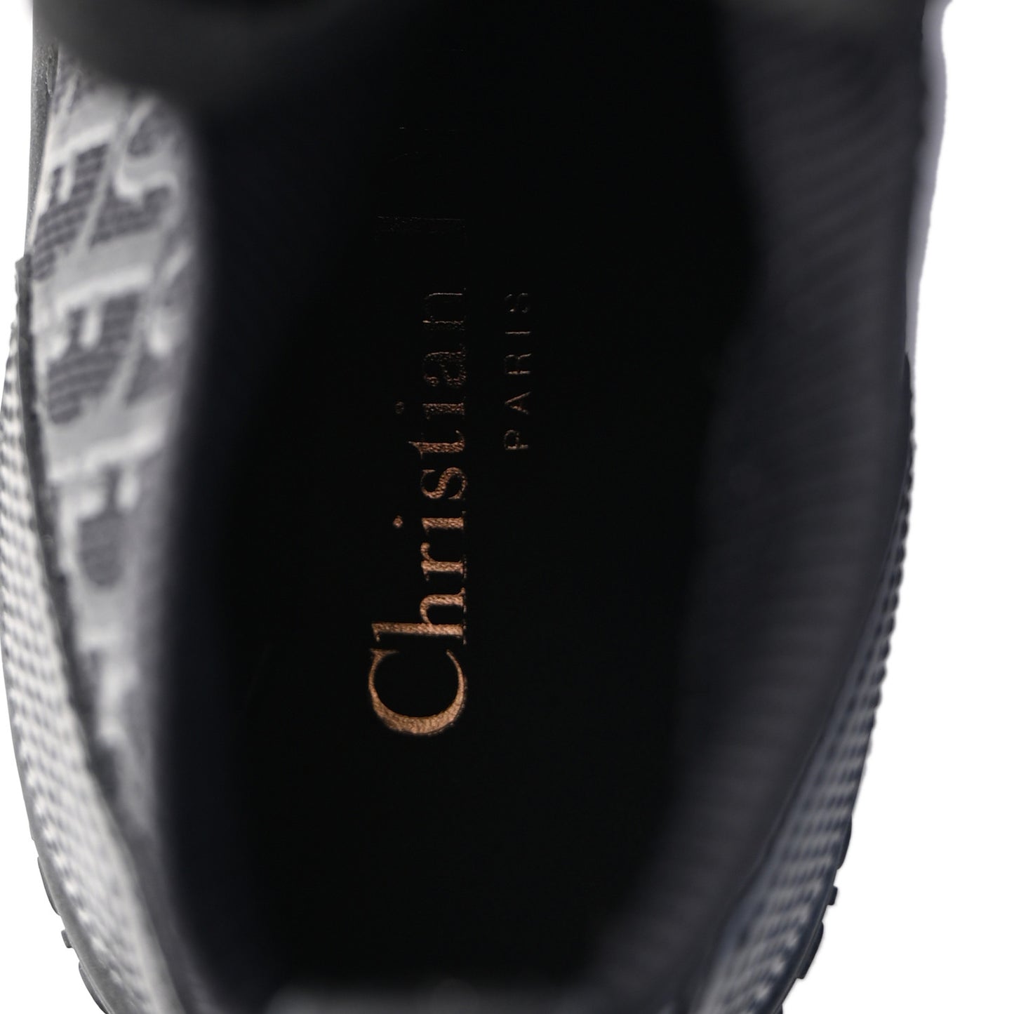 Technical Canvas Mesh Calfskin Womens Matte Oblique Walk'n Dior High Top Sneakers 36.5 Black
