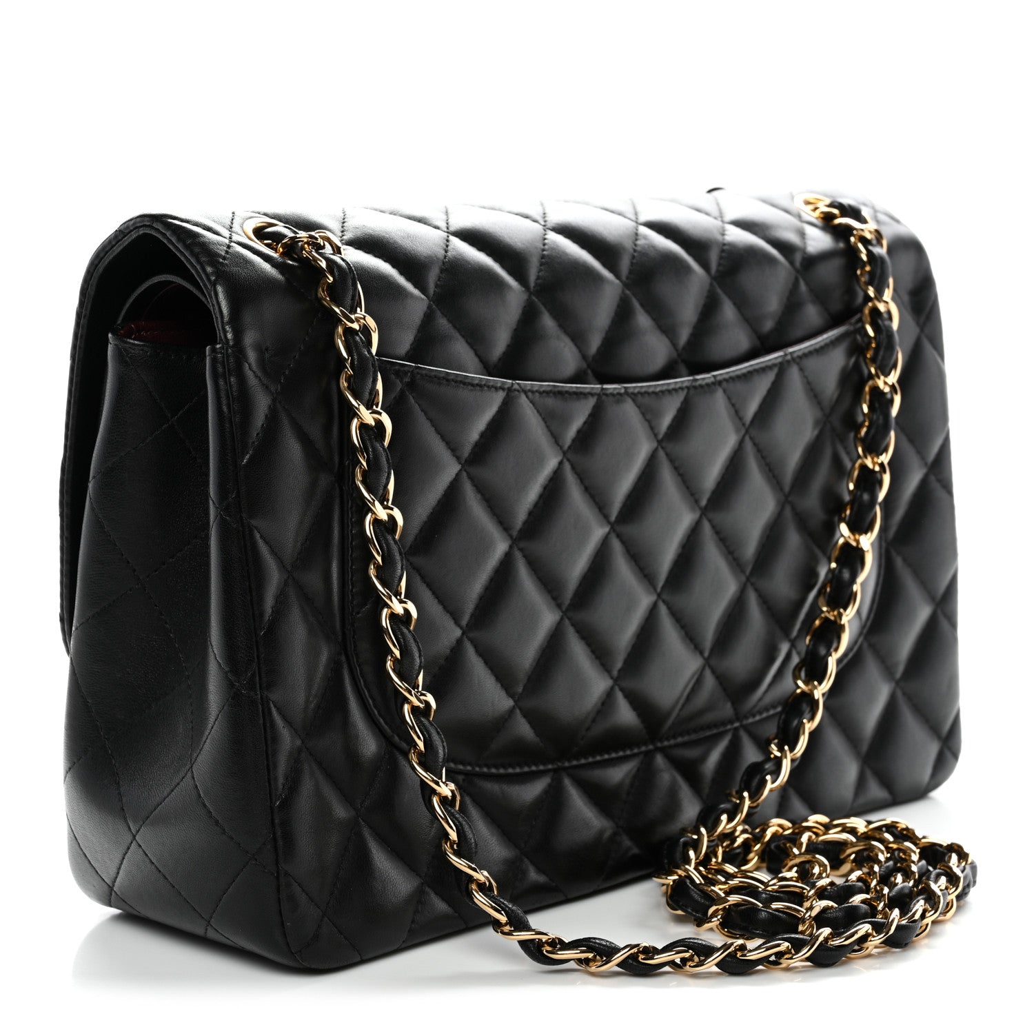 Chanel Lambskin Quilted Jumbo Double Flap Black 3 of 14