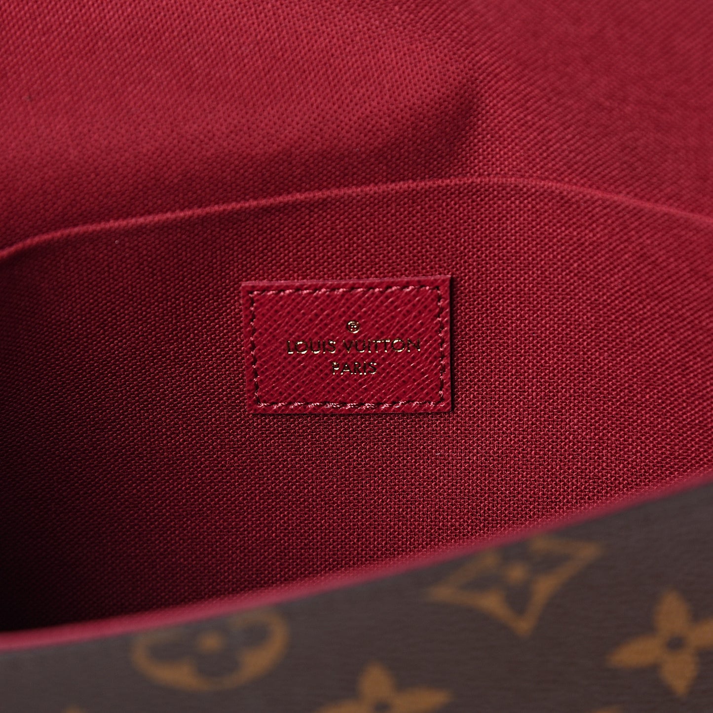 Monogram Pochette Felicie Chain Wallet Fuchsia