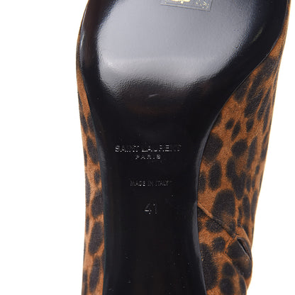 Saint Laurent Suede Lou Ankle Boots 41 Leopard 6 of 12