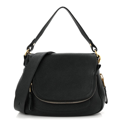 Tom Ford Grained Calfskin Medium Jennifer Crossbody Bag Black 1 of 10