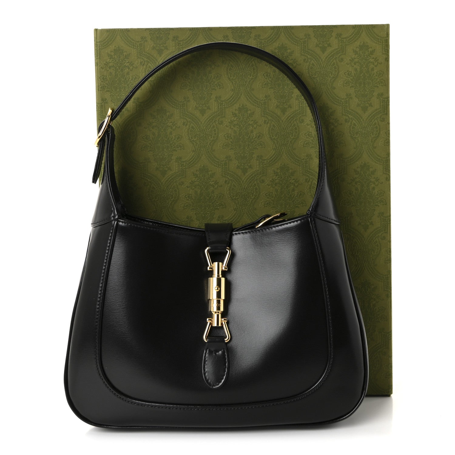 Gucci Boarded Dyana Lux Calfskin Small Jackie 1961 Hobo Black 10 of 10