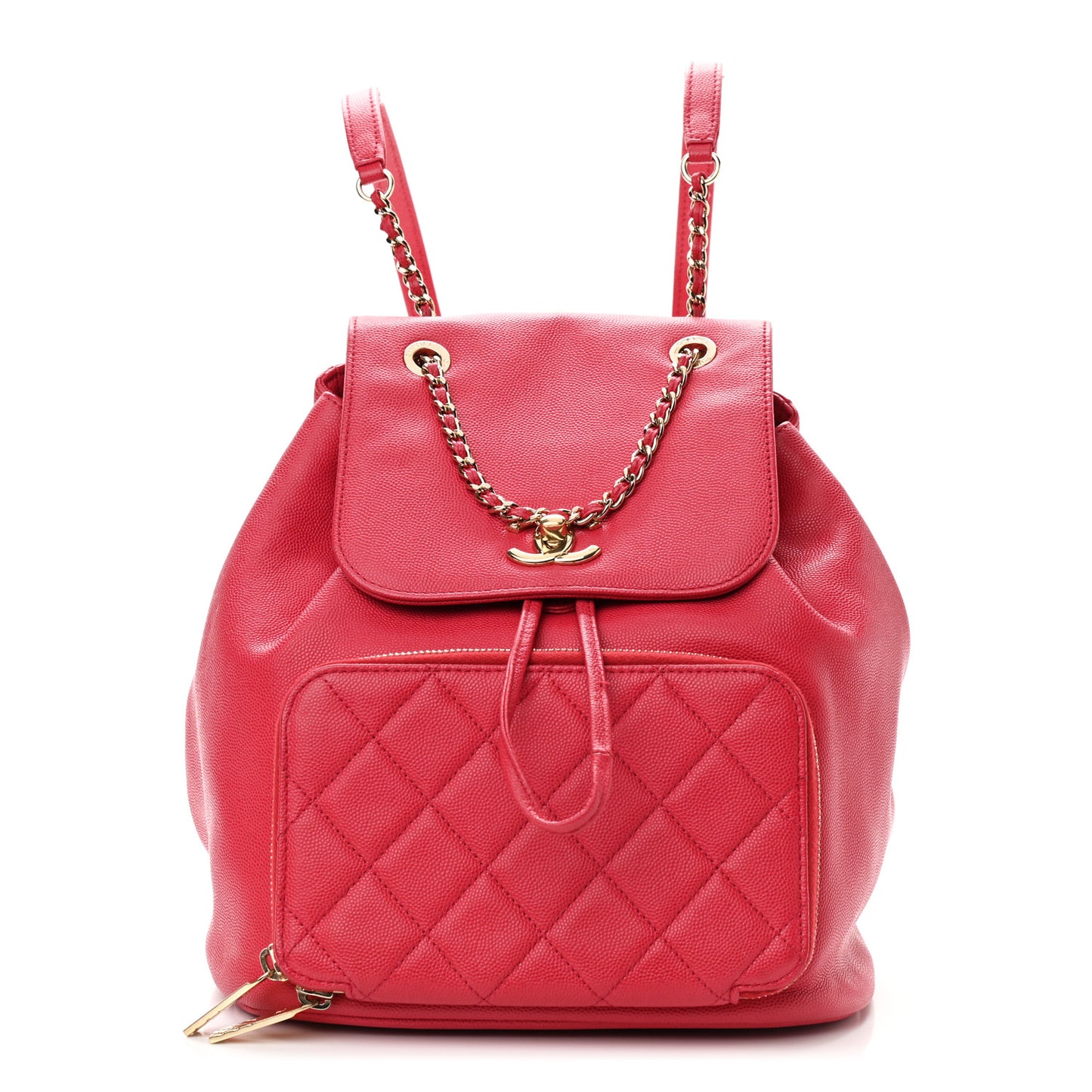 Caviar Quilted Business Affinity Backpack Red