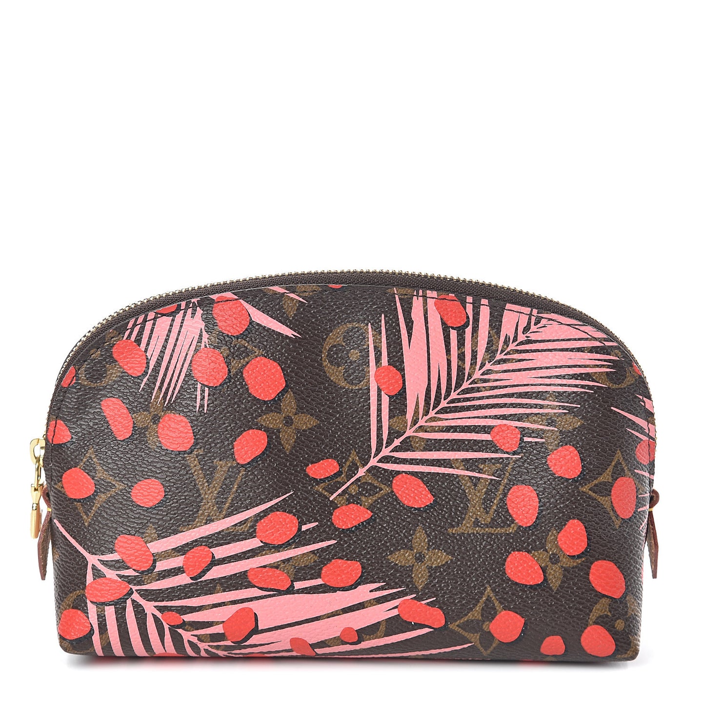 Monogram Jungle Dots Cosmetic Pouch Sugar Pink Poppy