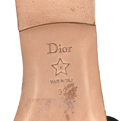 Christian Dior Canvas Jardin d’Hiver Embroidered Dway Flat Slide Sandals 39 White Multicolor 6 of 8