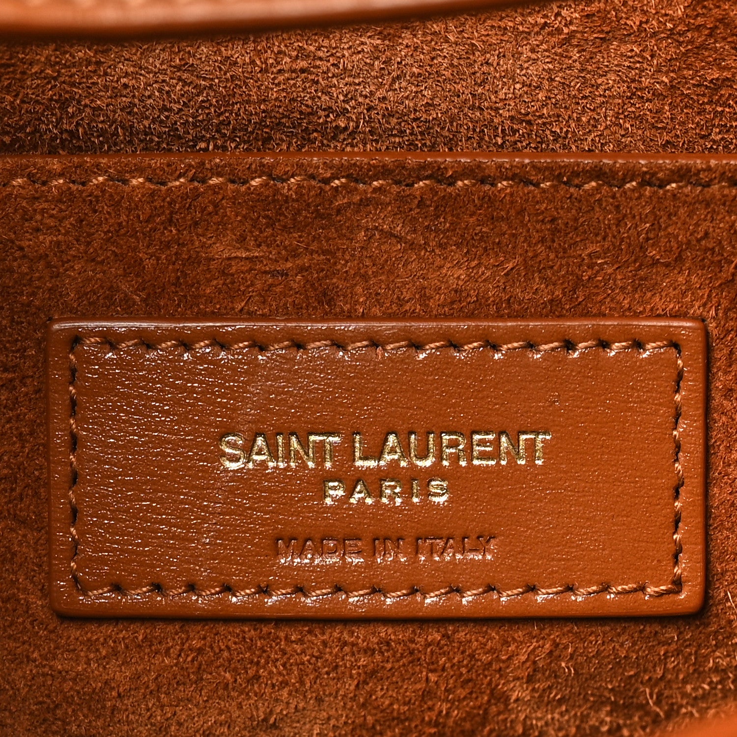 Saint Laurent Canvas Calfskin Medium Classic Monogram Cassandra Top Handle Tan Natural 6 of 9