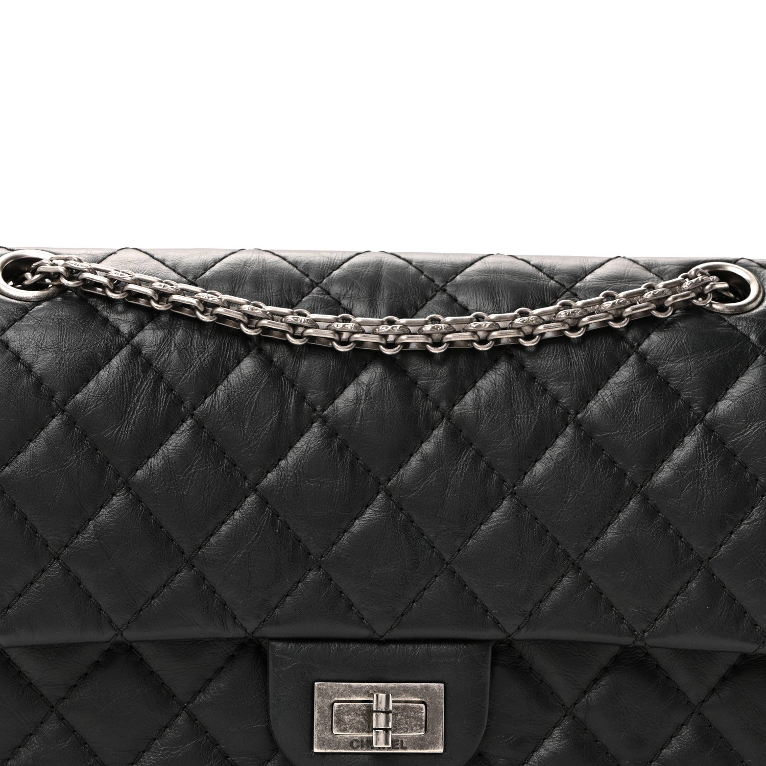 Chanel Aged Calfskin Quilted 2.55 Reissue 225 Flap Black 22 of 28