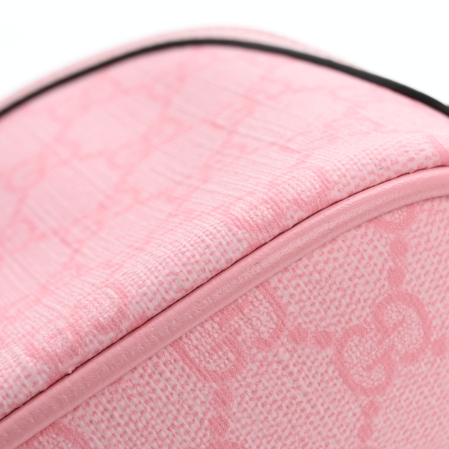 Gucci GG Supreme Monogram Textured Calfskin Large Ophidia Cosmetic Case  Pink 9 of 9