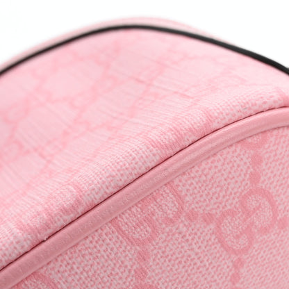 Gucci GG Supreme Monogram Textured Calfskin Large Ophidia Cosmetic Case  Pink 9 of 9