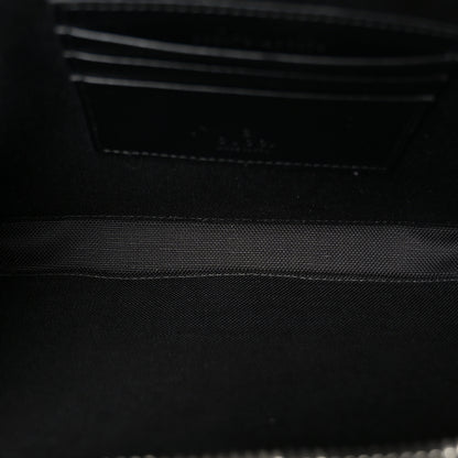 Gucci GG Supreme Monogram Calfskin Web Medium Messenger Bag Black Grey 6 of 11