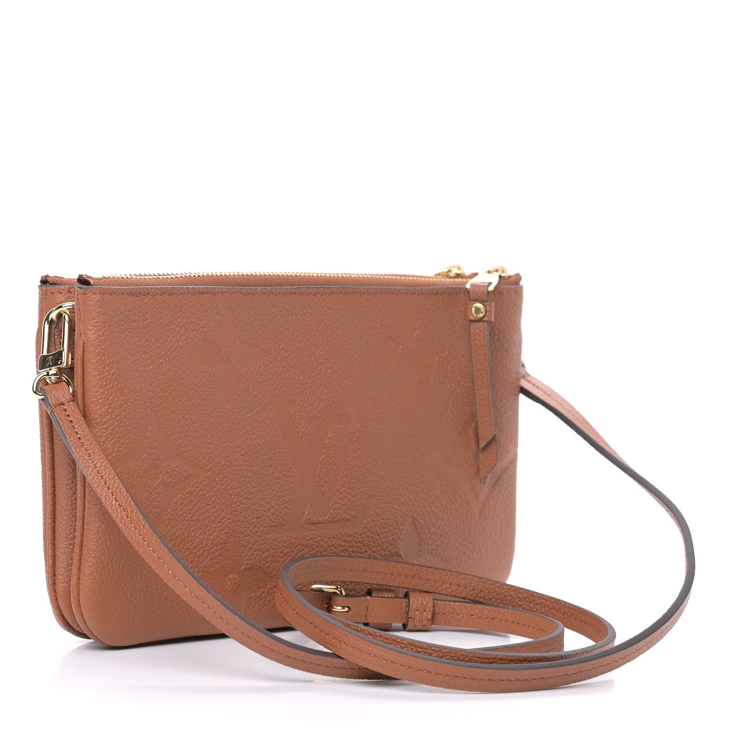 Louis Vuitton Empreinte Monogram Giant Double Zip Pochette Caramel 3 of 9